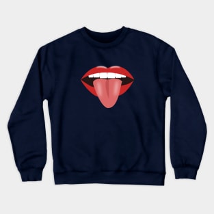 poking tongue out Crewneck Sweatshirt